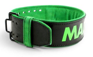 MADMAX Leather Quick Release Belt - 4" 10 mm Fitness Belt, Unisex, Black / green MADMAX Leather Quick Release Belt - 4" 10 mm Fitness Belt, Unisex, Black / green