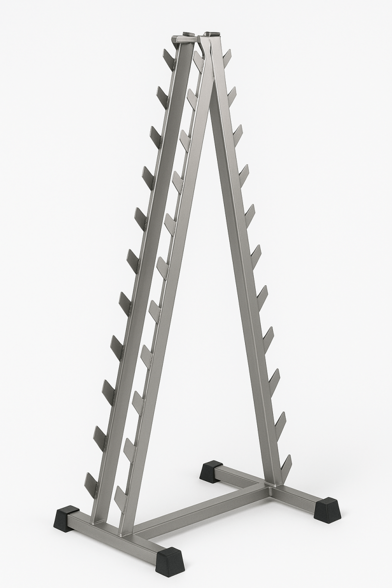 Shelf for chrome dumbbells made of stainless steelsuitable for 10 pairs