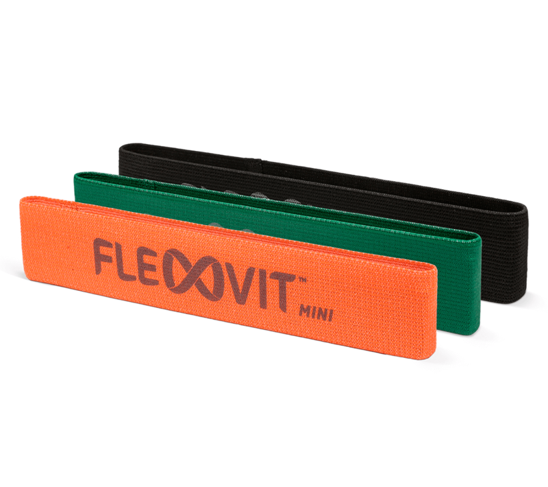 FLEXVIT Mini auduma gumiju komplekts (3), athlete ar maisiņu