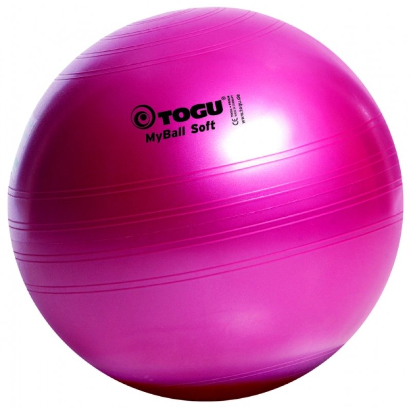 MyBall Soft 45 cm mīksta vingrošanas bumba, dažādas krāsas