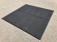 SBR rubber flooring, 100x100cm, thickness: 15 mm, black