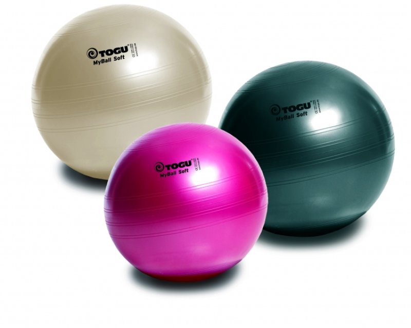 MyBall Soft 55 cm mīksta vingrošanas bumba, dažādas krāsas