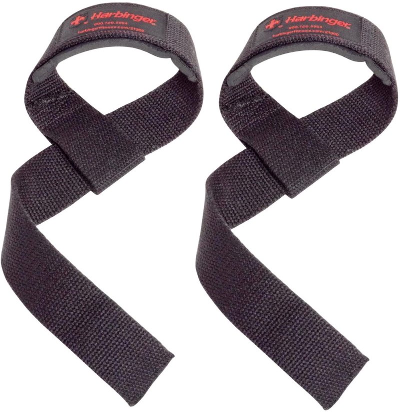 PADDED COTTON LIFT STRAPS 21,5" BLK