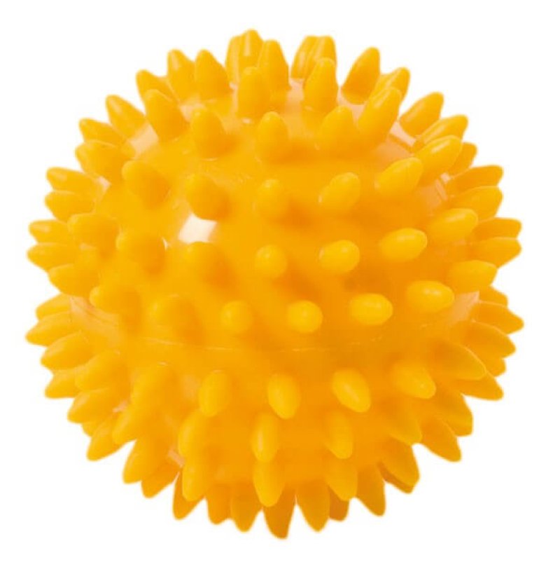 Spiky Massage Ball 8 cm masažas bumbina, dzeltana