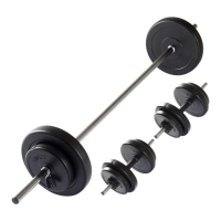 Hanteļu un svaru stieņa komplekts, kopējais svars 30.5kg Hanteļu un svaru stieņa komplekts, kopējais svars 30.5kg
