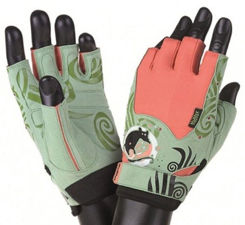 MADMAX RATS with Swarovski elements Gloves for fitness, Women's, Light green