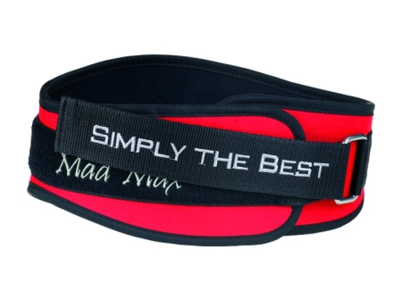 MADMAX Simply the Best Fitness Belt, Unisex, Red